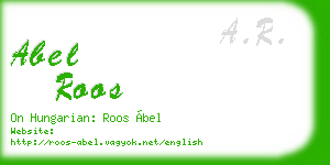 abel roos business card